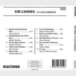 Kim Carnes - To Love Somebody (1991) (Success 22552CD)