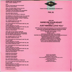 Kylie Minogue - Hand On Your Heart (1989)