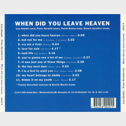 Lisa Ekdahl &amp; Peter Nordahl Trio - When Did You Leave Heaven (Sweden) (1997)