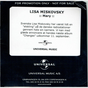 Lisa Miskovsky - Mary (2006) (Promo)
