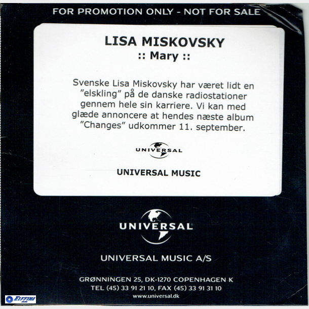 Lisa Miskovsky - Mary (2006) (Promo)
