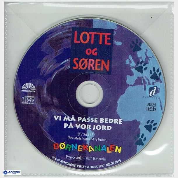 Lotte &amp; Sren - Vi M Passe Bedre P Vor Jord (1997) (Promo)