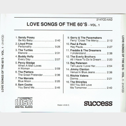 Love Songs Of The 60s Vol.1 (Success 2147CD)