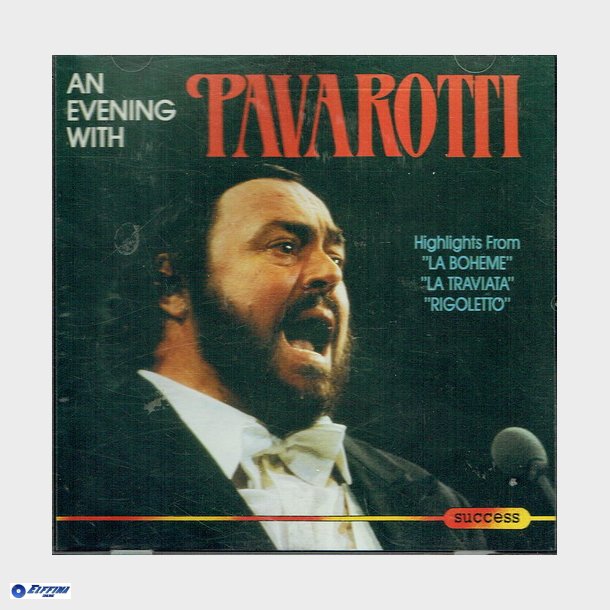 Luciano Pavarotti - An Evening With Pavarotti (Success 2167CD Hvid Back)