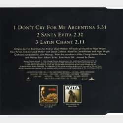 Madonna - Don't Cry For Me Argentina (1996)
