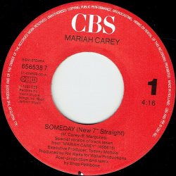 Mariah Carey - Someday (New 7'' Straight) (1990) (Etiket)