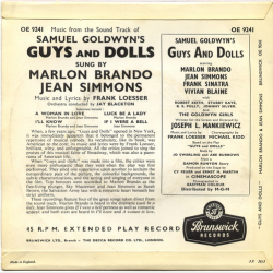 Marlon Brando &amp; Jean Simmons - Music From The Soundtrack Of Samuel Goldwyn's Guys &amp; Dolls