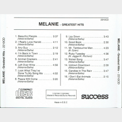 Melanie - Greatest Hits (Success 2210CD)
