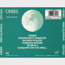 Mike Oldfield - Crises (1983) (CDV2262) - NY