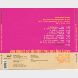 Mikkel Hess, Niels Vincentz, Chris Potter &amp; Joris Teepe - You Should Not Do This If You Are In A Hurry (1999)