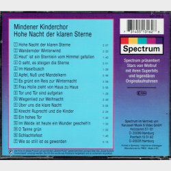 Mindener Kinderchor - Hohe Nacht Der Klaren Sterne