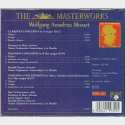 Mozart The Masterworks Vol.21 (1992)