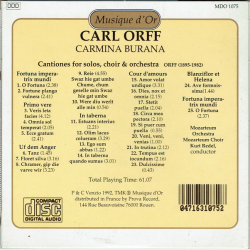 Musique D'or - Carl Orff Carmina Burana