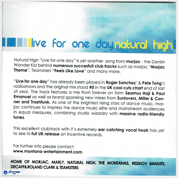 Natural High - Live For One Day (2005) (Promo)