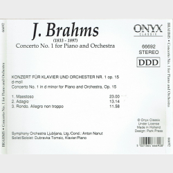 ONYX - Brahms - Concerto No 1 For Piano &amp; Orchestra