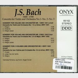 ONYX (66162) - Bach - Concerto For Violin &amp; Orchestra No. 1,2,3 (1994)