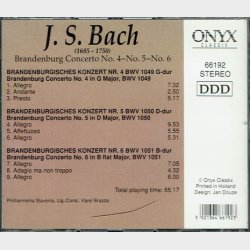 ONYX (66192) - Bach - Brandenburg Concerto No. 4,5,6 (1994)