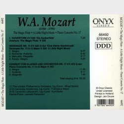 ONYX (66492) - Mozart The Magic Flute, A Little Night Music, Piano Concerto No. 17 (1991)