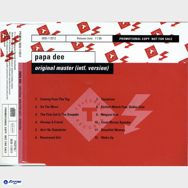 Papa Dee - Original Master (1995) (Promo) (Slim)