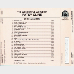 Patsy Cline - Wonderful World Of (26 Greatest Hits) (1991)