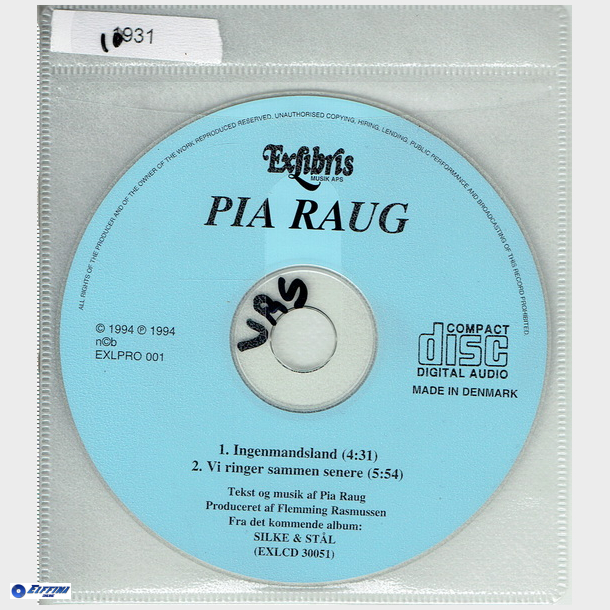 Pia Raug - Ingenmandsland (1994) (Promo)