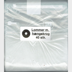 Plastlommer m Hngekrog 40 stk.