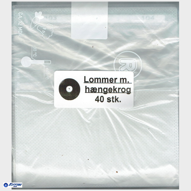 Plastlommer m Hngekrog 40 stk.