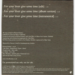 Richard Hawley - For Your Love Give Some Time (2009) (Promo)