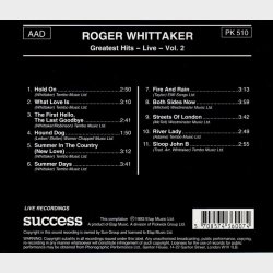 Roger Whittaker - Greatest Hits Live Vol 2 (Success 16007CD) (1993)