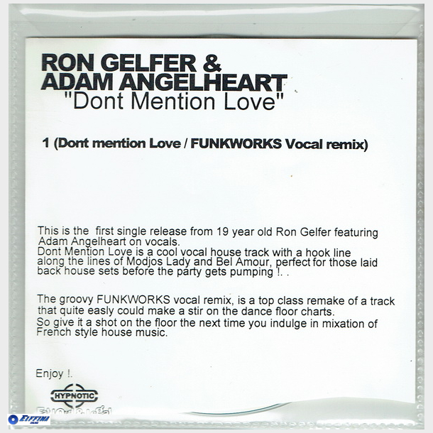 Ron Gelfer &amp; Adam Angelheart - Don't Mention Love (Promo)