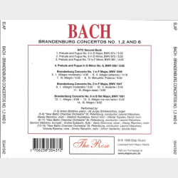 Rose Collection 55441042 - Bach Brandenburg Concertos No. 1 ,2 And 6(1999)
