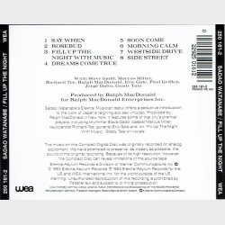 Sadao Watanabe - Fill U The Night (1983)