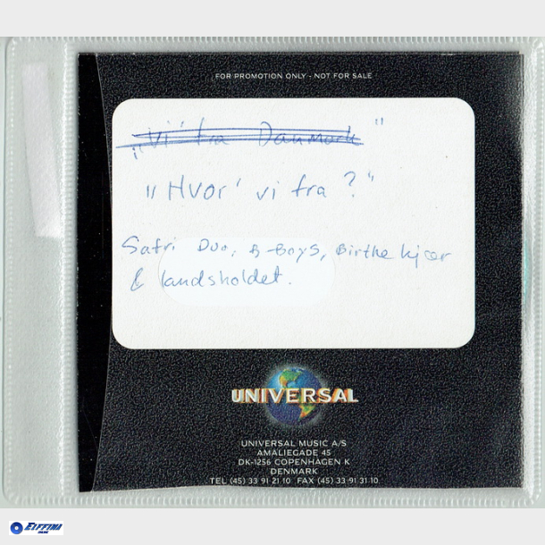 Safri Duo, B-Boys, Birthe Kjr &amp; Landsholdet - Hvor Vi Fra (2004) (Promo)