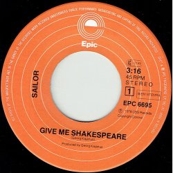 Sailor - Give Me Shakespeare (1978)