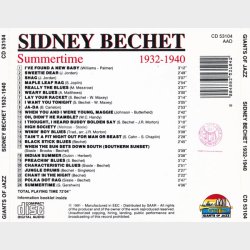 Sidney Bechet - Summertime 1932-1940 (1991)