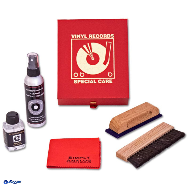 Simply Analog Luksus Rengringsst i Rd Lder Boks