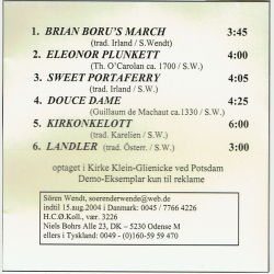 S�ren Wendt - B�hmiske Wanderharpe (2003) (Demo)