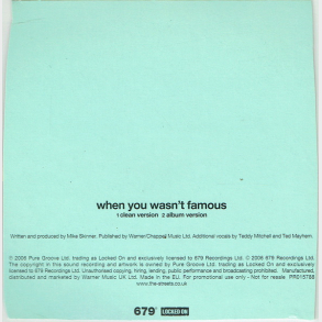 Streets, The - When I Was Famous (2006) (Promo)