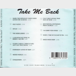 Swing Sisters &amp; The Pasadena Roof Orchestra - Take Me Back (1994)