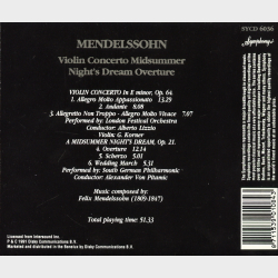 Symphony - Mendelssohn Violin Concerto Midsummer Night's Dream Overture (1991)
