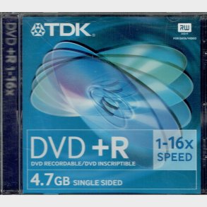 TDK DVD+R 16x 4,7GB - NY