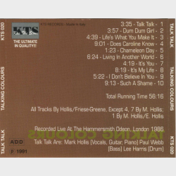 Talk Talk - Talking Colours (1991)