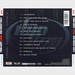 Thin Lizzy ft. Scott Gorham &amp; John Sykes - One Night Only (2000)