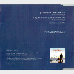 Tue West - Sig Du Er Sikker (2004) (Promo)