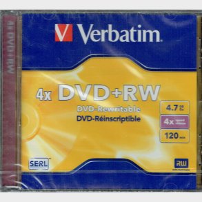 Verbatim DVD+RW 4,7gb 4x 120m