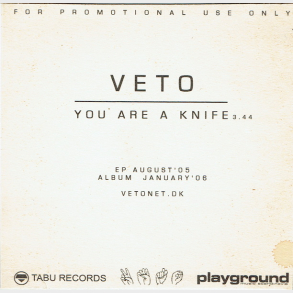 Veto - You Are A Knife (2005) (Promo EP)