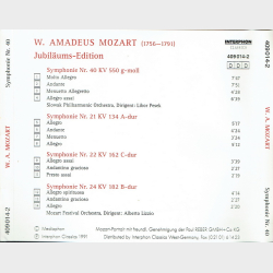 W.A. Mozart - Symphonie Nr 40 (Jubilums Edition) (1991)