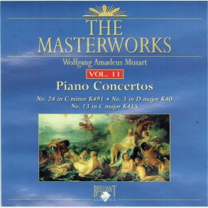 Wolfgang Amadeus Mozart The Masterworks Vol 11 (1992) Piano Concertos Nos. 24, 3, 13