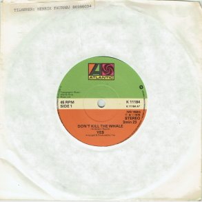 Yes - Don't Kill The Whale (1978)